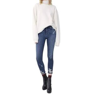 AGOLDE Sophie Hi Rise Distressed Skinny Crop Jeans Style A018B-843 Size 26